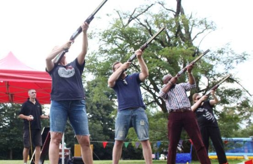 KDM Events - Team Building Events - Event Management Company - Laser Clay shooting team building event'